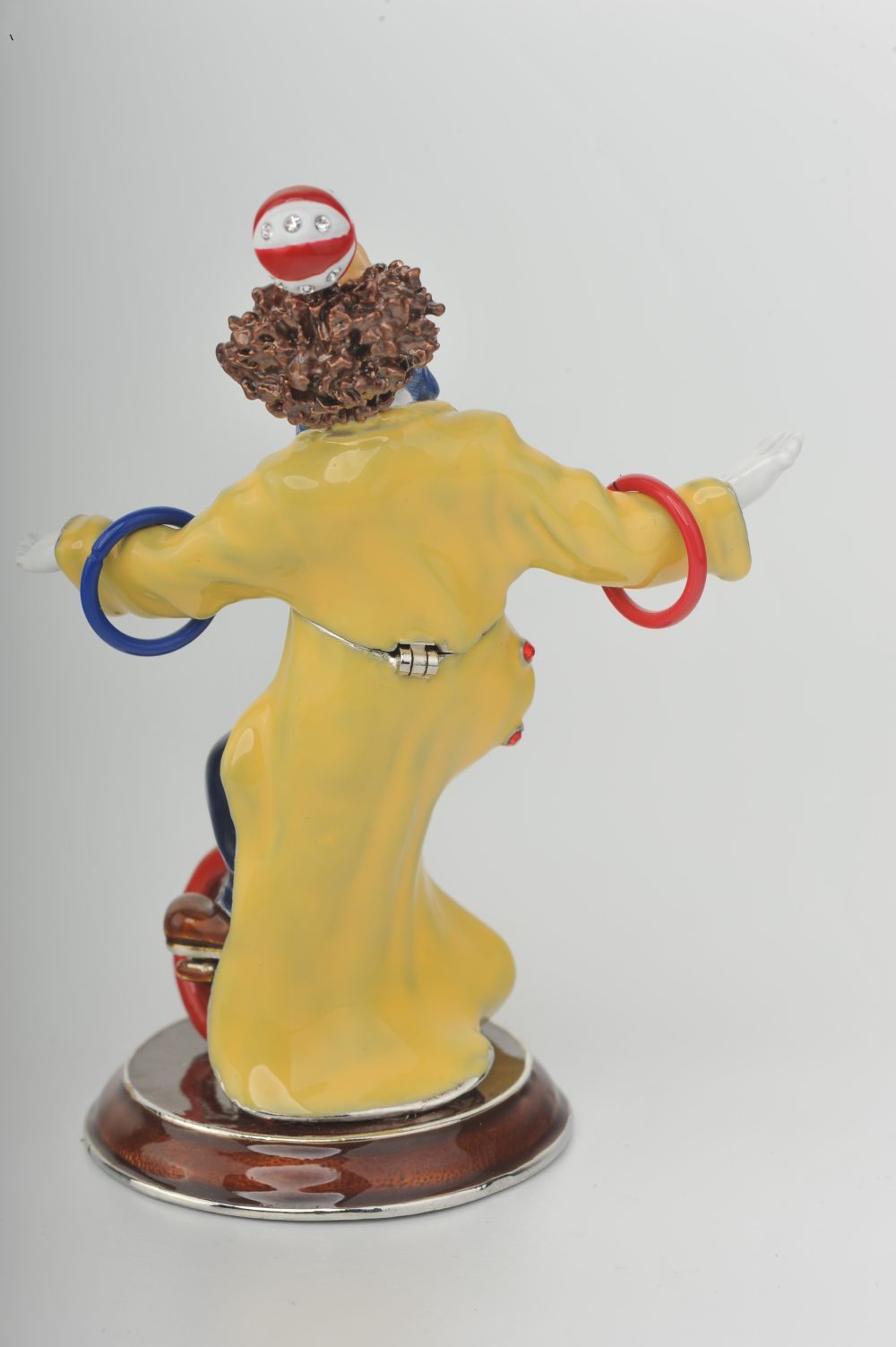 Keren Kopal Yellow Circus Clown Juggling on Unicycle