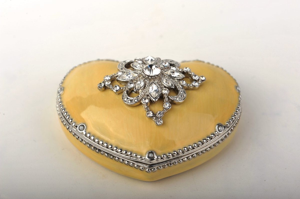 Keren Kopal Yellow Heart Jewelry Keepsake Box
