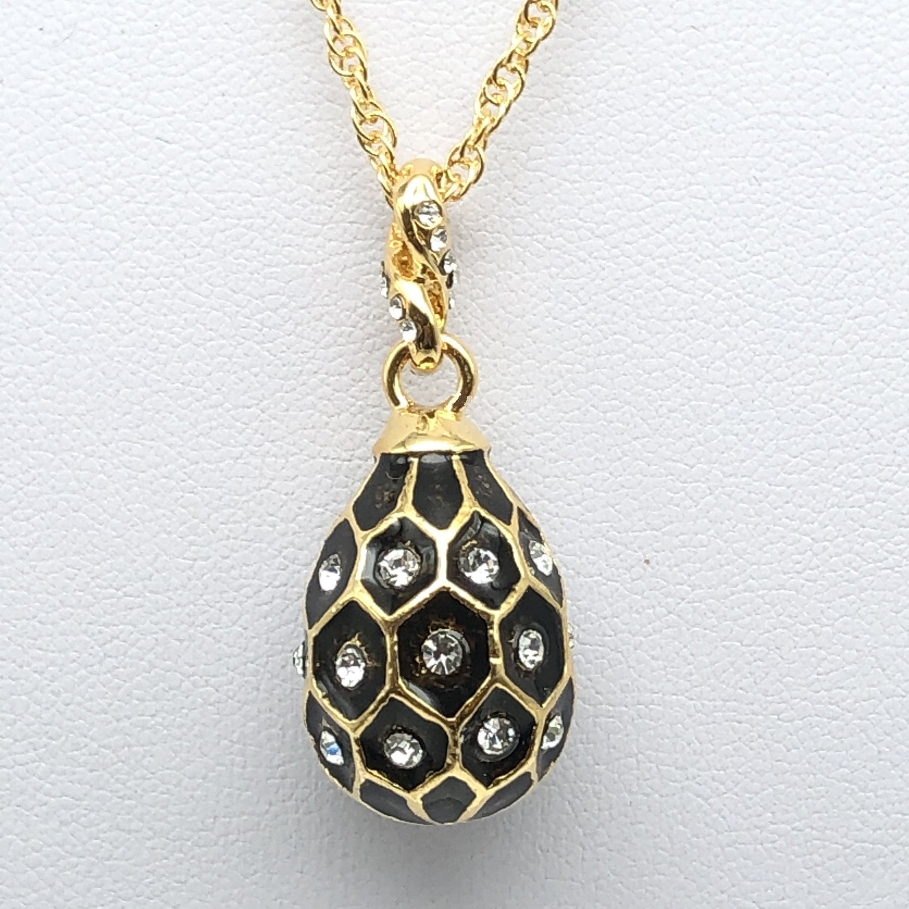 Keren Kopal Black Egg Pendant Gold Necklace