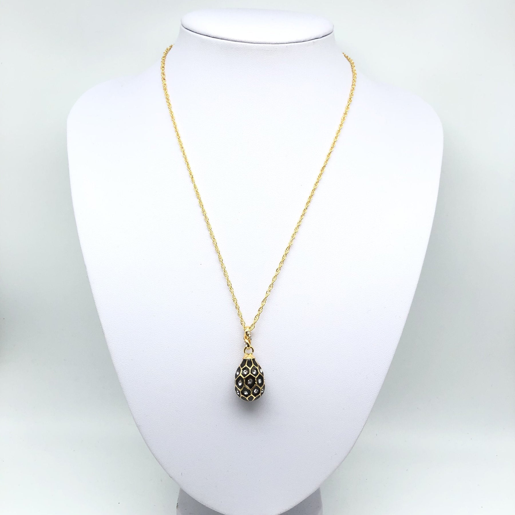 Keren Kopal Black Egg Pendant Gold Necklace
