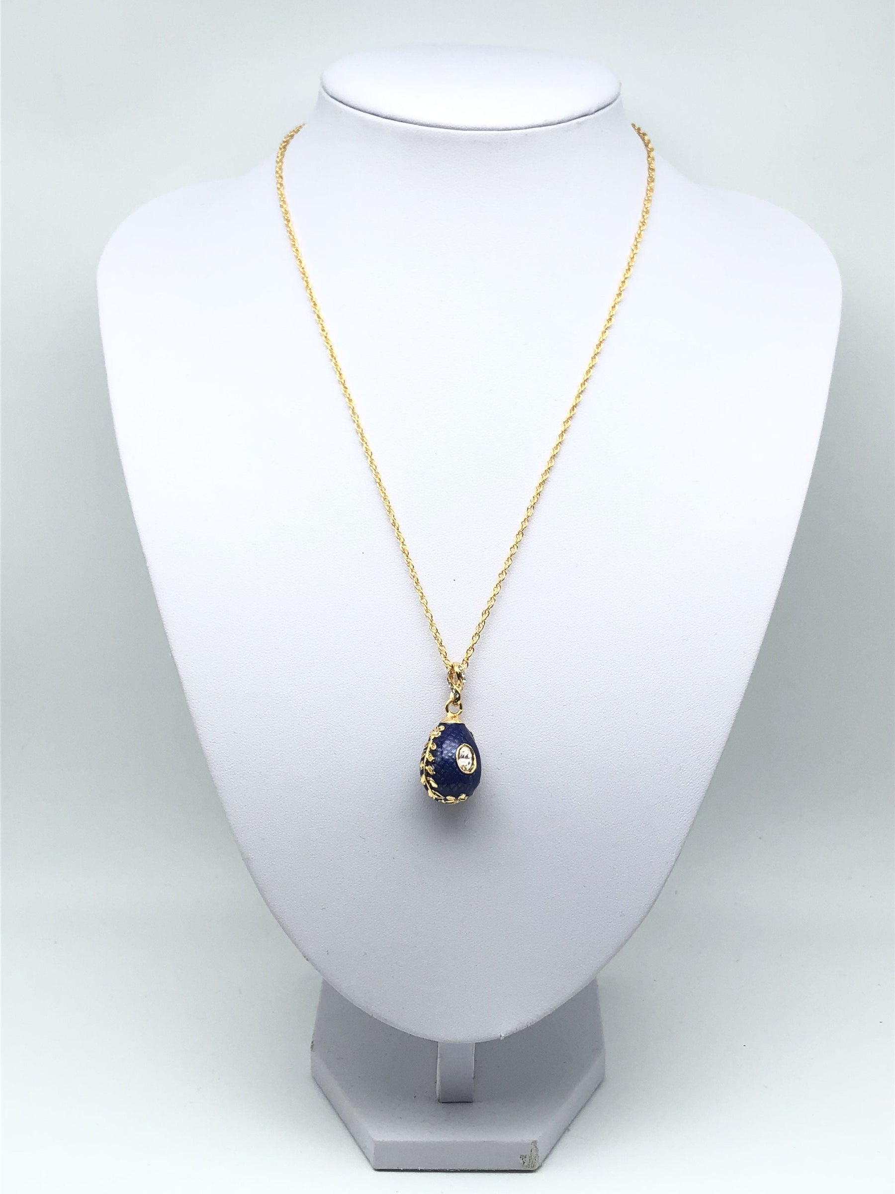 Keren Kopal Blue Egg Pendant Gold Necklace