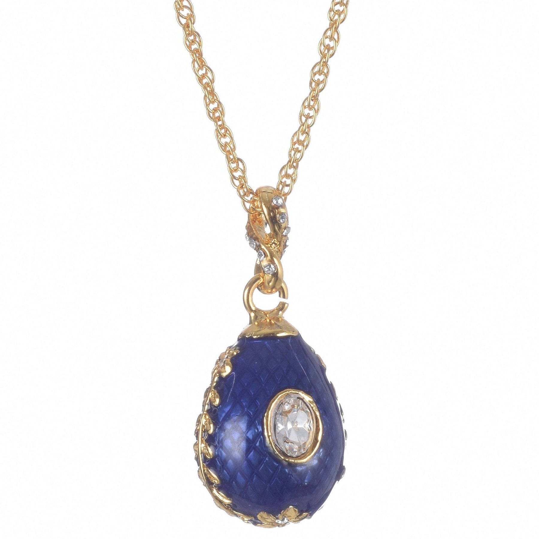 Keren Kopal Blue Egg Pendant Gold Necklace