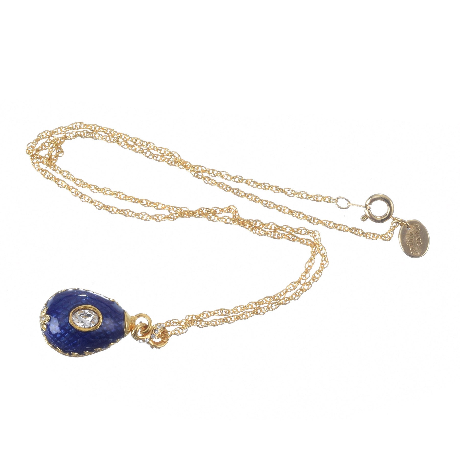Keren Kopal Blue Egg Pendant Gold Necklace