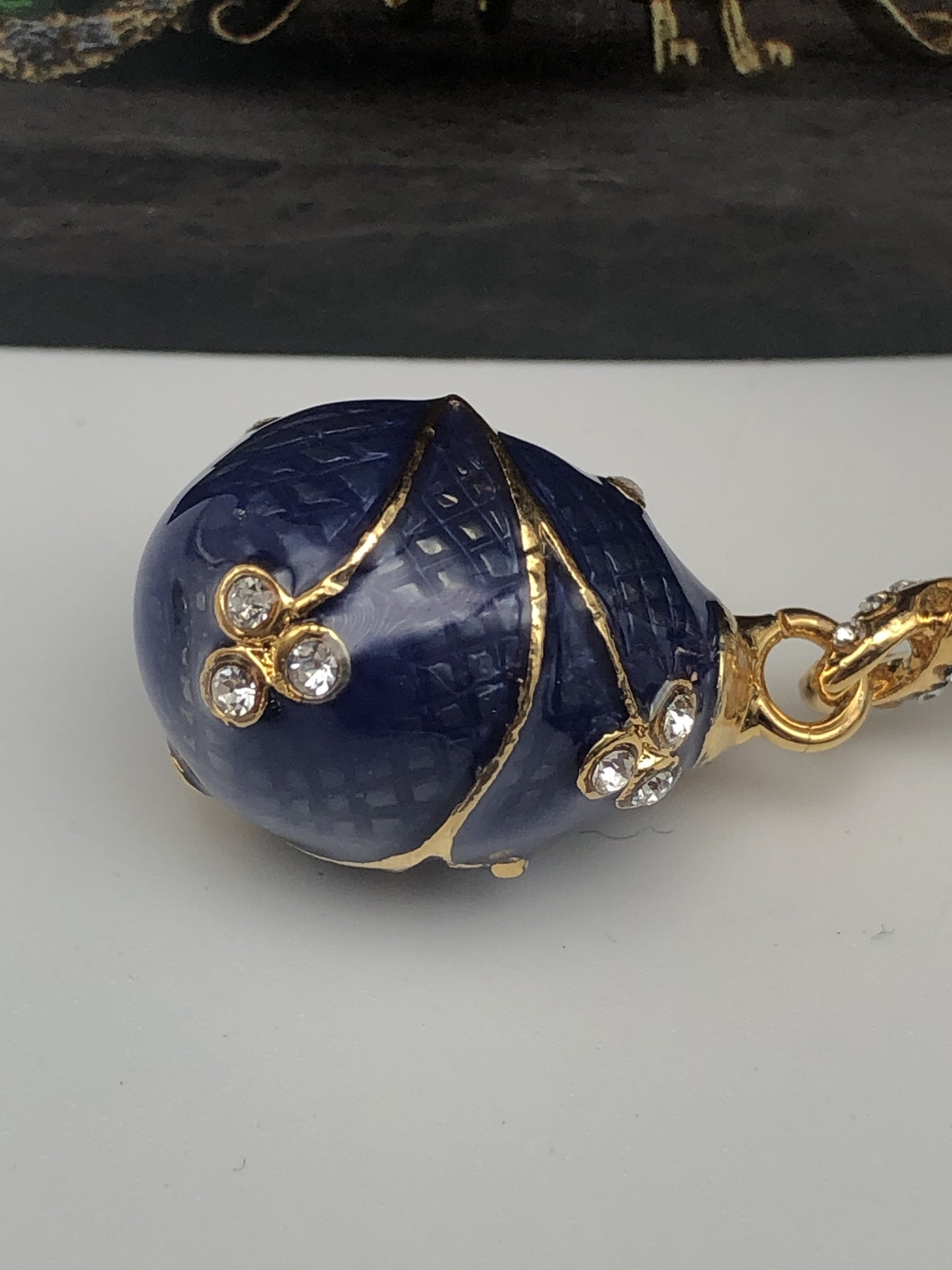 Keren Kopal Blue Egg Pendant Gold Necklace