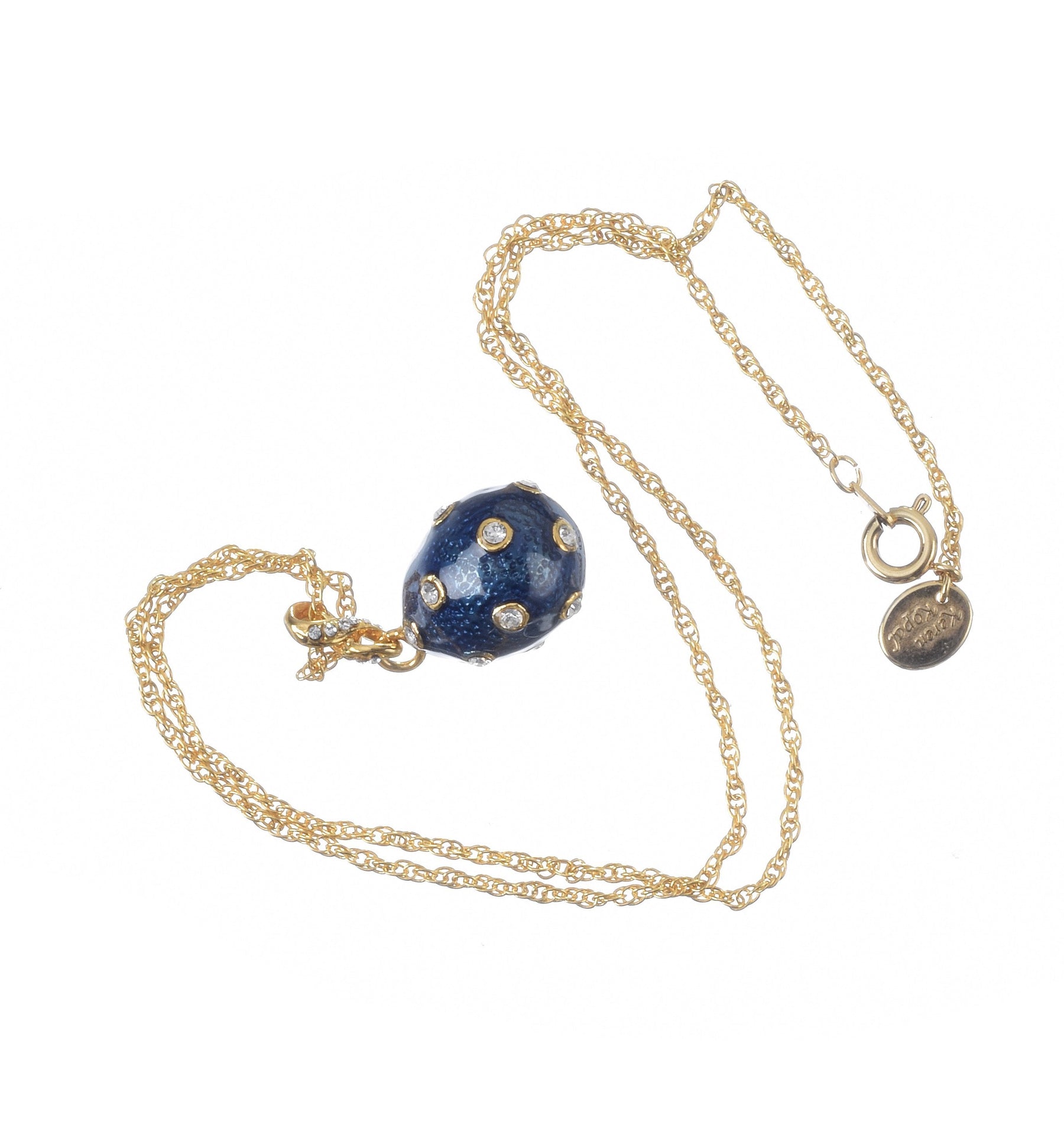 Keren Kopal Gold & Blue Egg Pendant Necklace