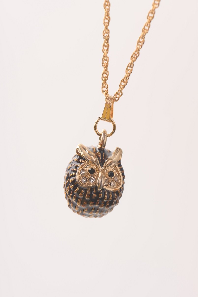 Keren Kopal Owl Charm Pendant Necklace