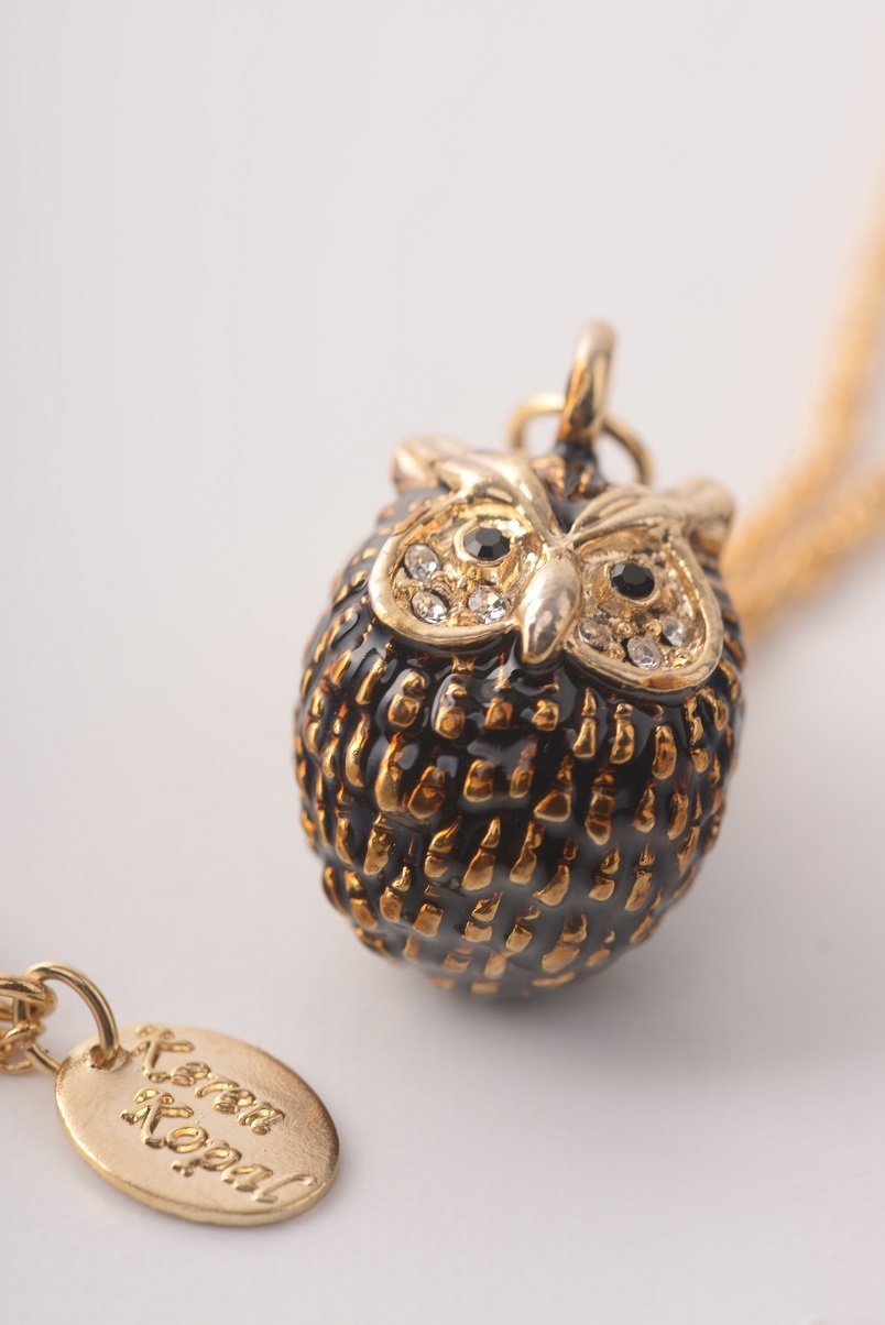 Keren Kopal Owl Charm Pendant Necklace