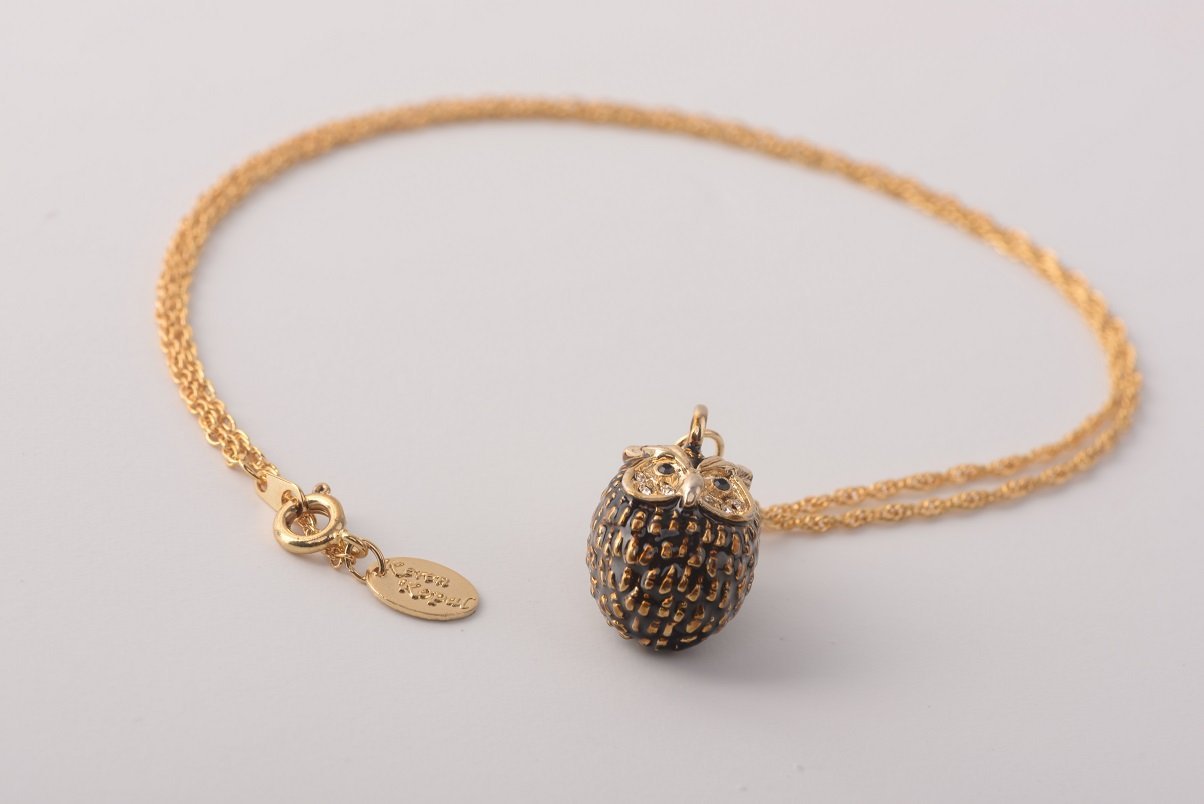 Keren Kopal Owl Charm Pendant Necklace