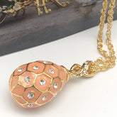 Keren Kopal Pink & Gold Egg Pendant Gold Necklace