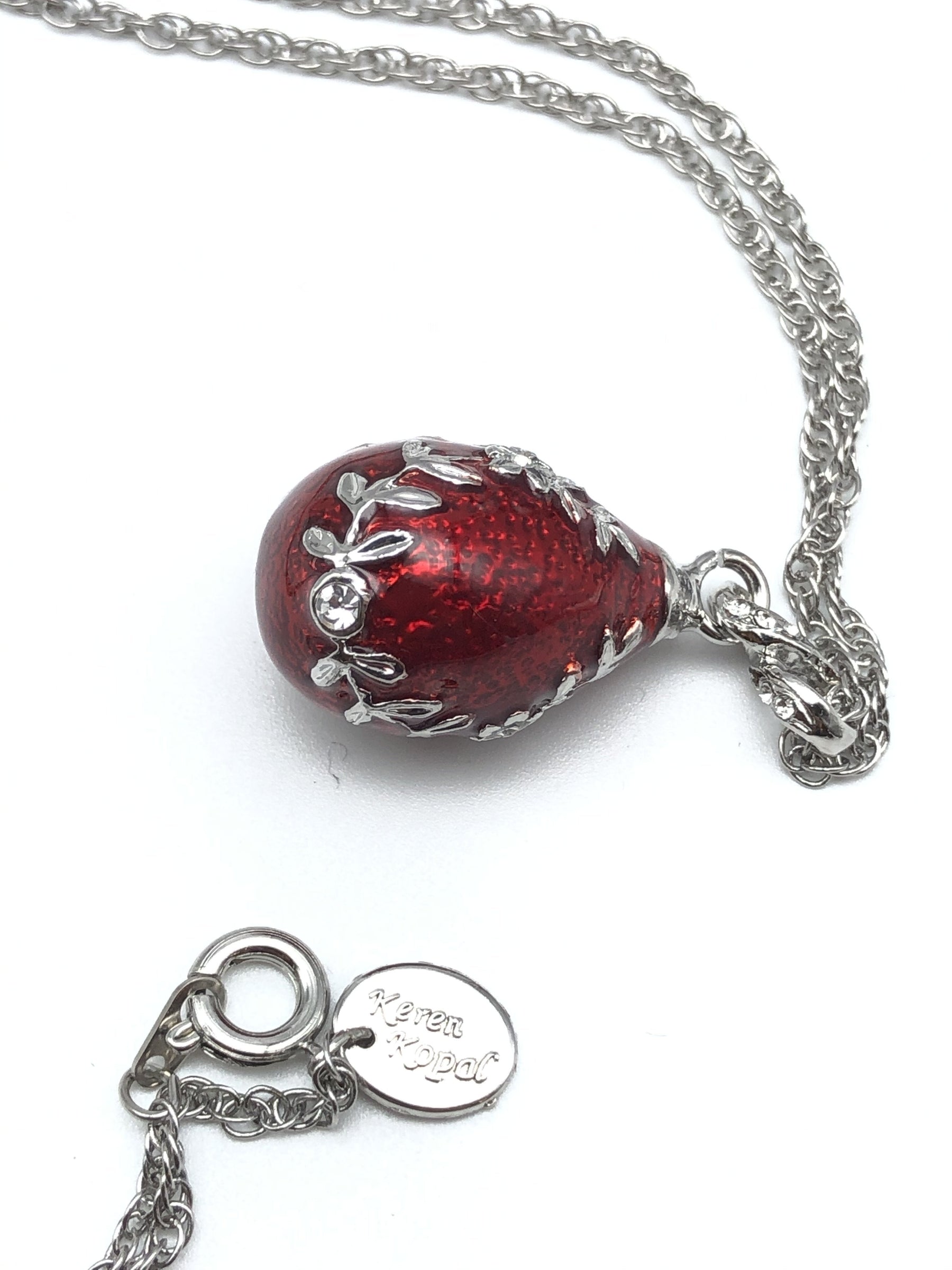 Keren Kopal Red Egg Pendant Necklace