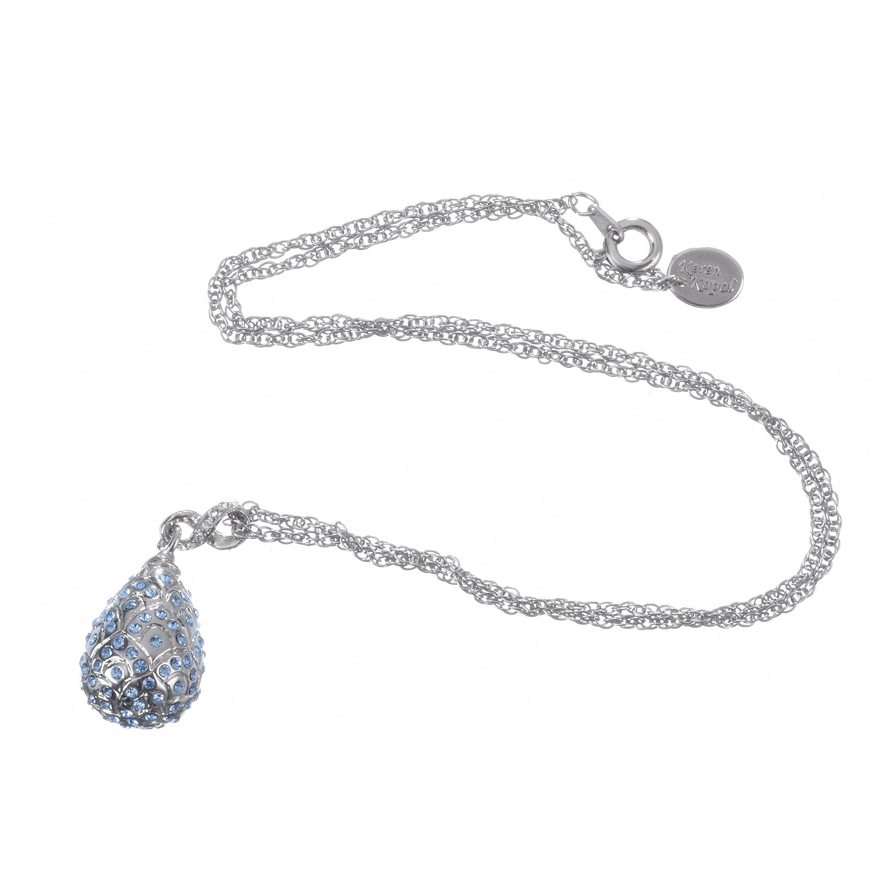 Keren Kopal Silver Egg Pendant Necklace