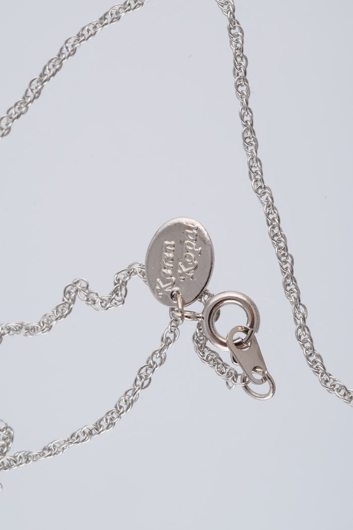 Keren Kopal Silver & Black Egg Pendant Necklace