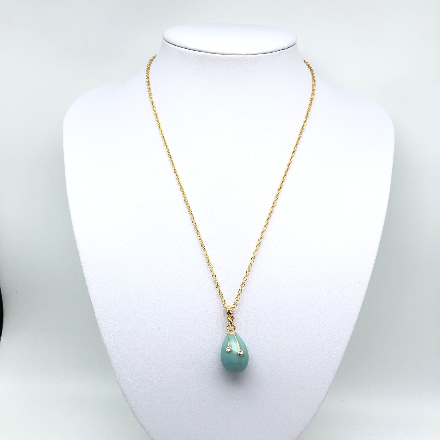Keren Kopal Turquoise & Gold Egg Pendant Necklace