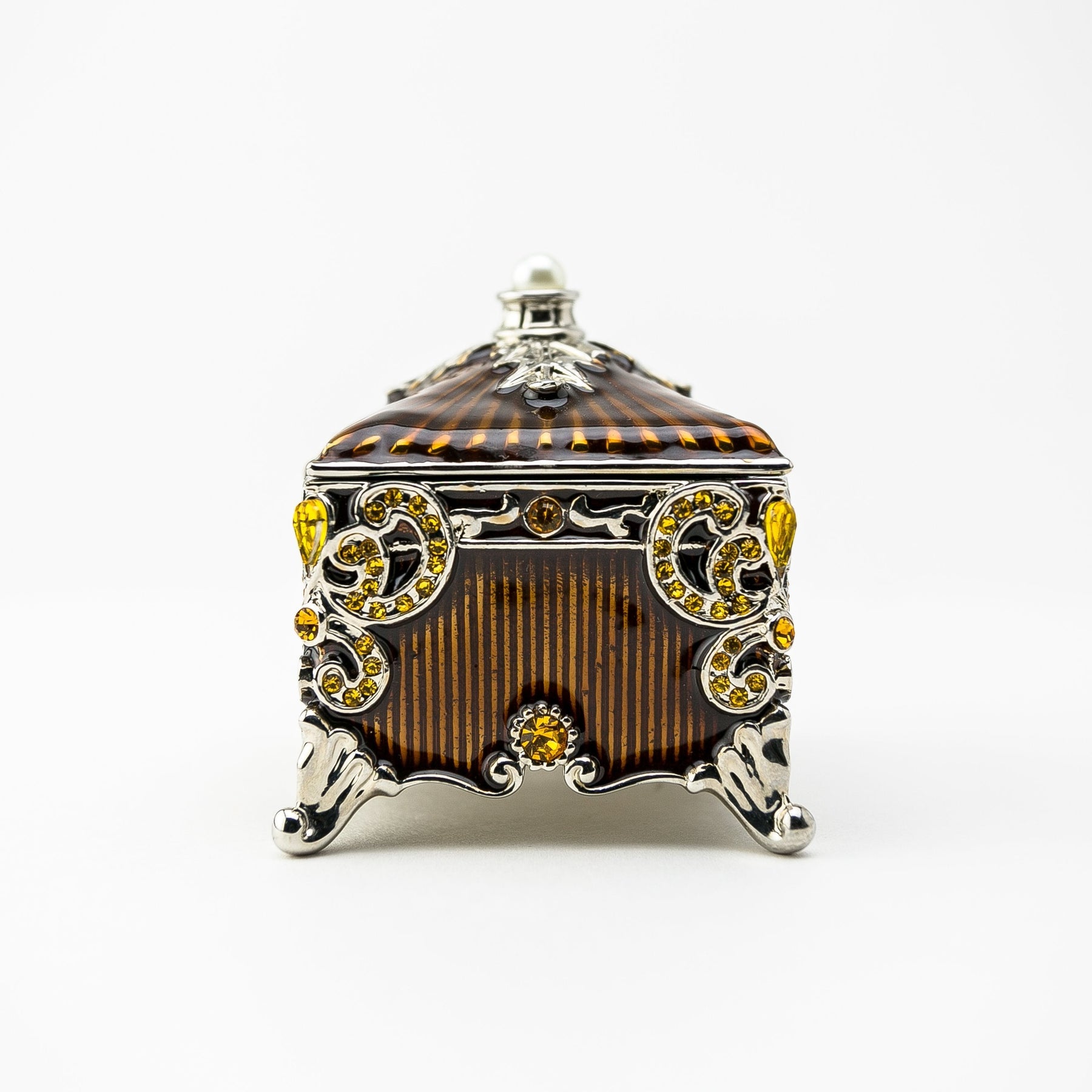 Keren Kopal Brown Decorated Trinket Box