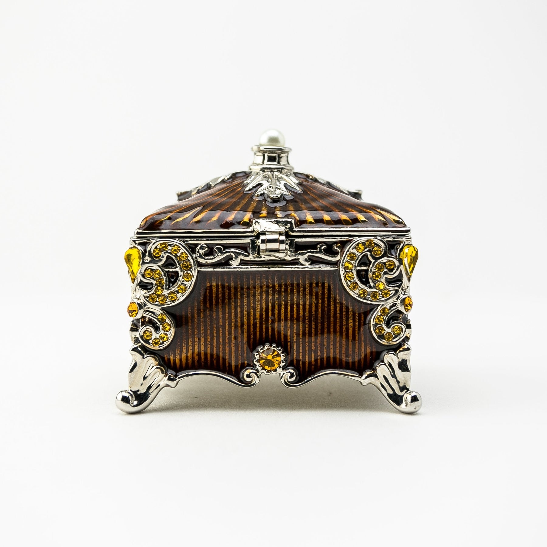 Keren Kopal Brown Decorated Trinket Box
