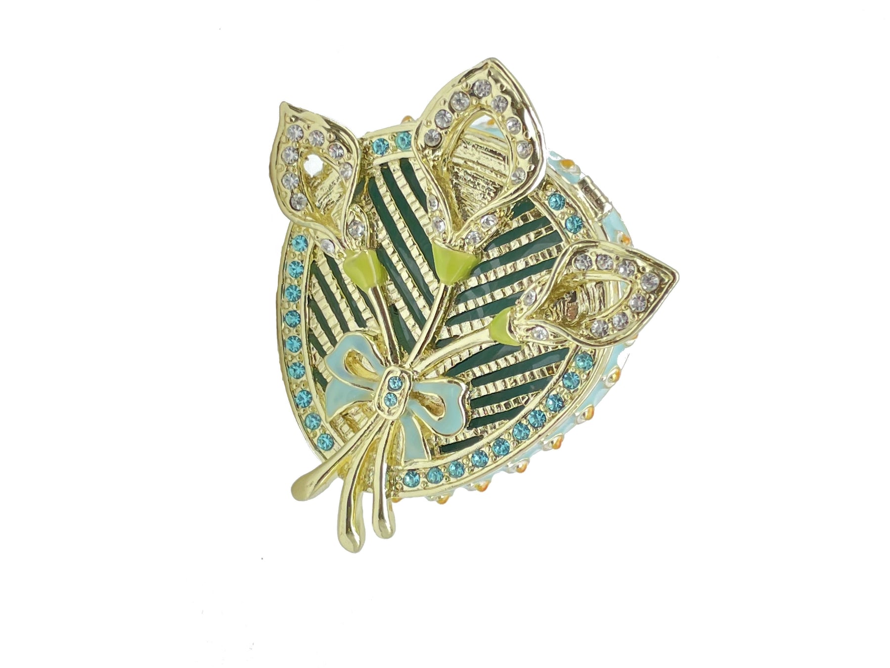 Keren Kopal Green turquoise Beautiful Decorated Trinket Box