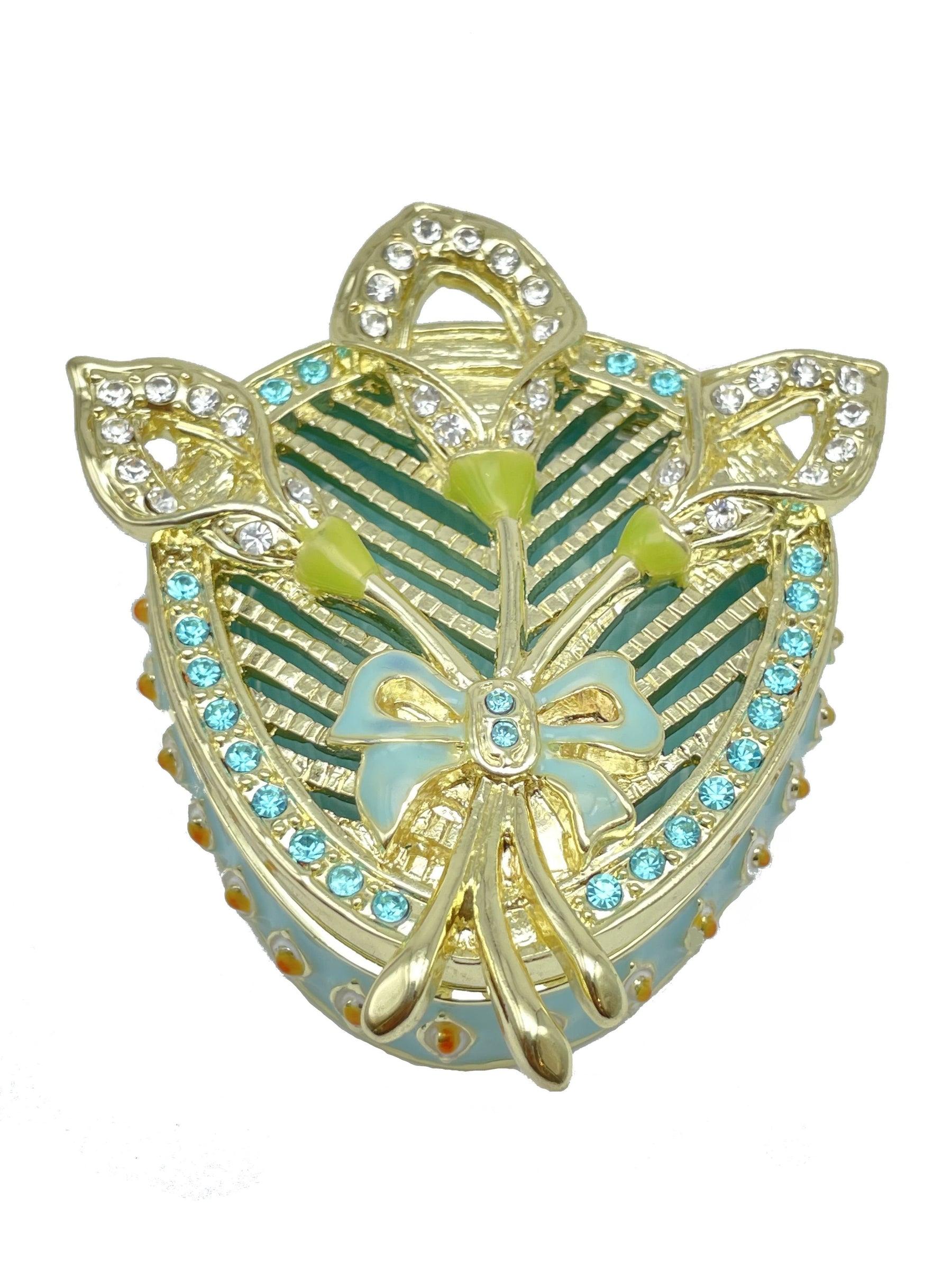 Keren Kopal Green turquoise Beautiful Decorated Trinket Box