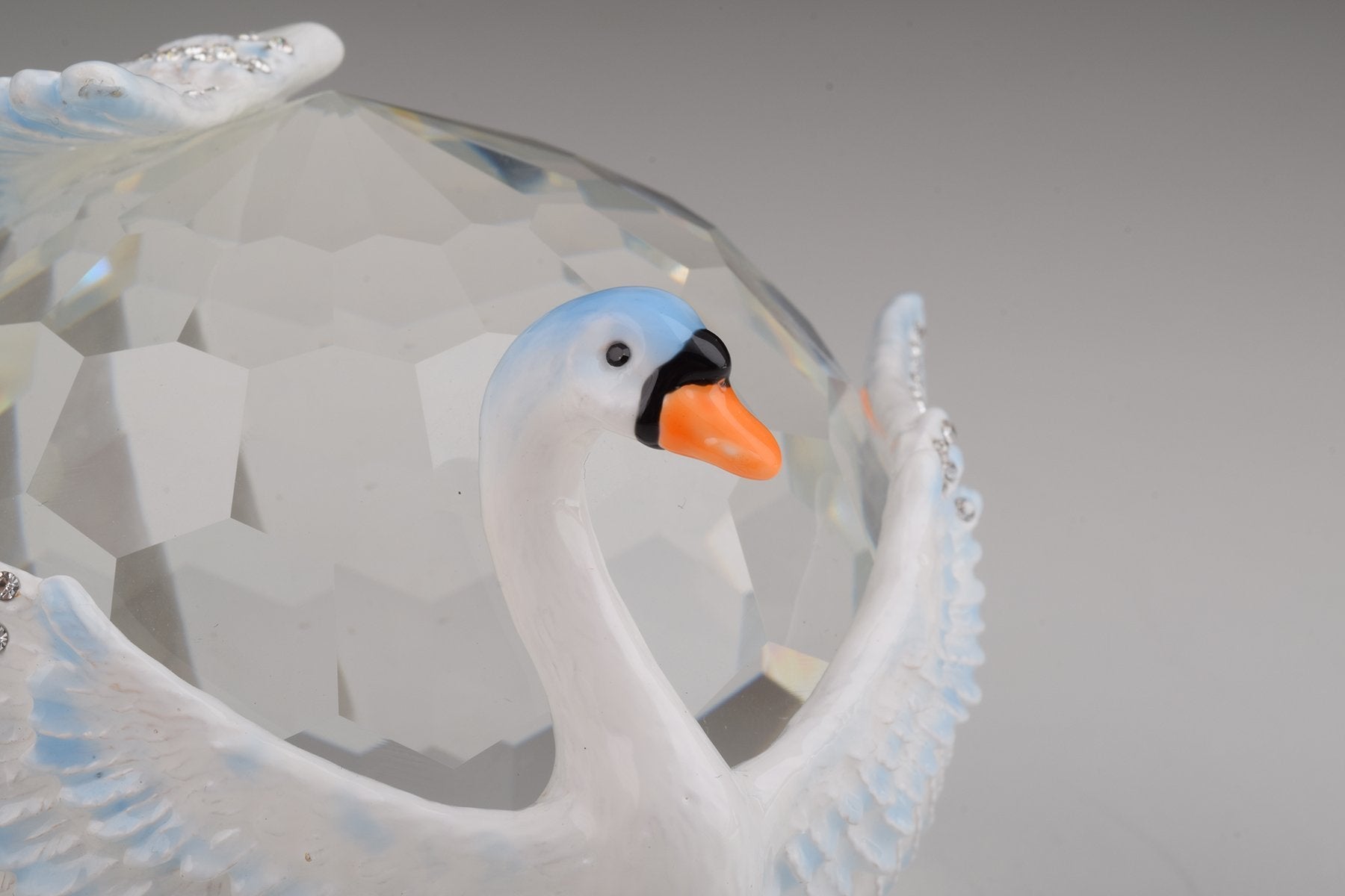 Keren Kopal Two White Swans on Crystal Ball