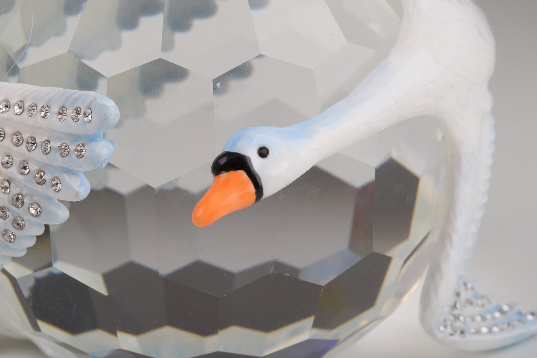Keren Kopal Two White Swans on Crystal Ball