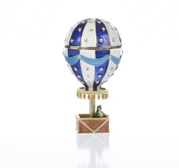 Blue Hot air balloon with frog Limited edition 1-250