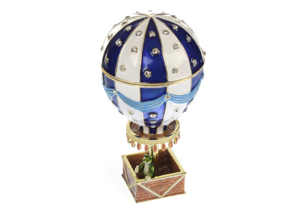 Blue Hot air balloon with frog Limited edition 1-250
