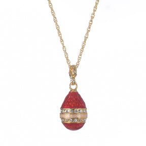 Keren Kopal Red & Gold Egg Pendant Necklace