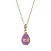 Keren Kopal Purple Egg Star of David Pendant Gold Necklace