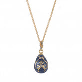 Keren Kopal Blue & Gold Egg Pendant Necklace
