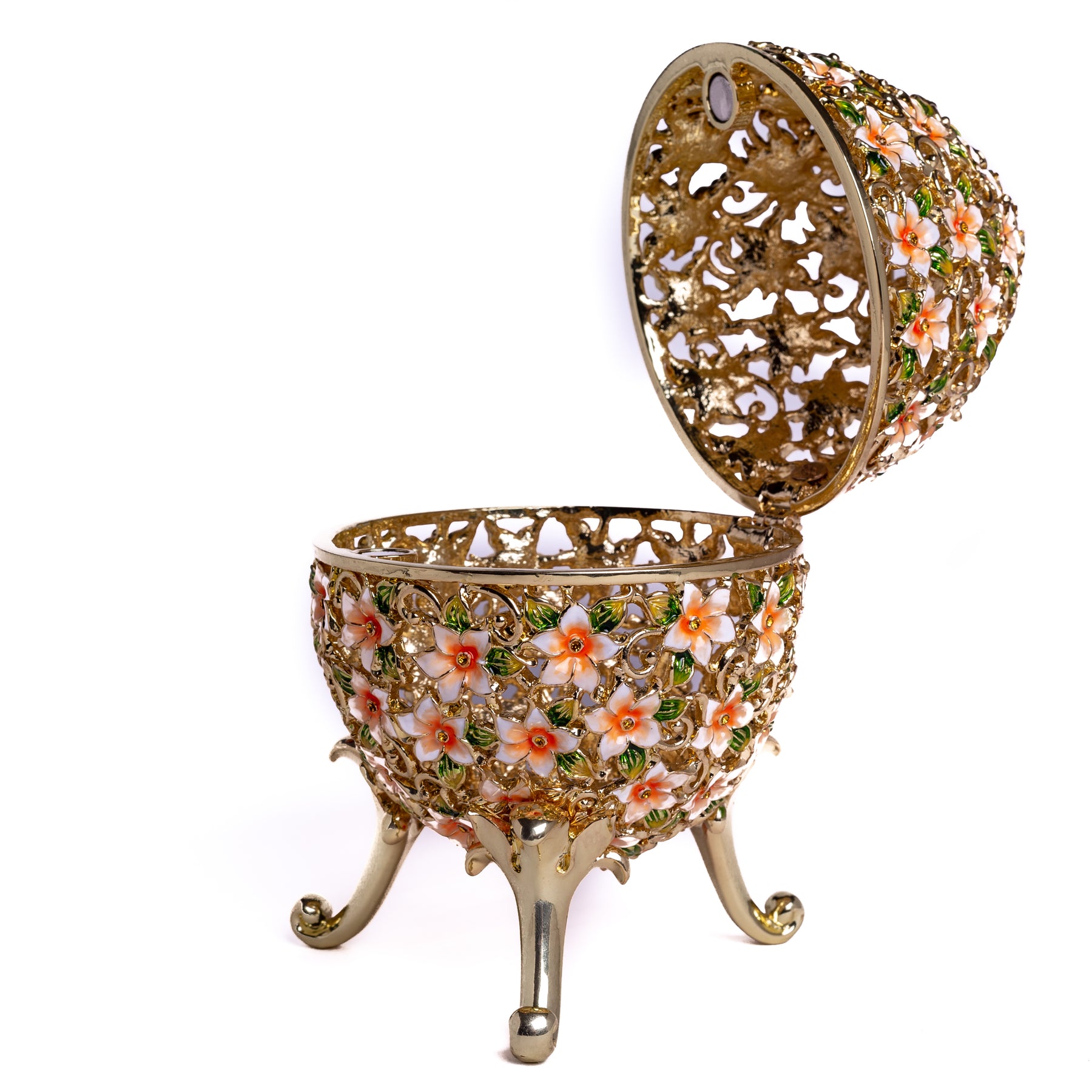 Keren Kopal Faberge Egg Decorated with Flowers