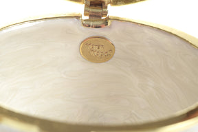 Keren Kopal White with Yellow flower Music box Fur Elise by Beethoven Faberge Egg