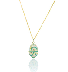 Keren Kopal Gold & Light Blue Egg Pendant Necklace