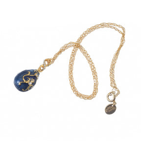 Keren Kopal Blue & Gold Egg Pendant Necklace