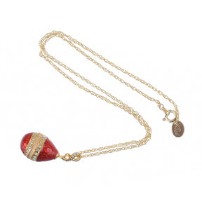 Keren Kopal Red & Gold Egg Pendant Necklace