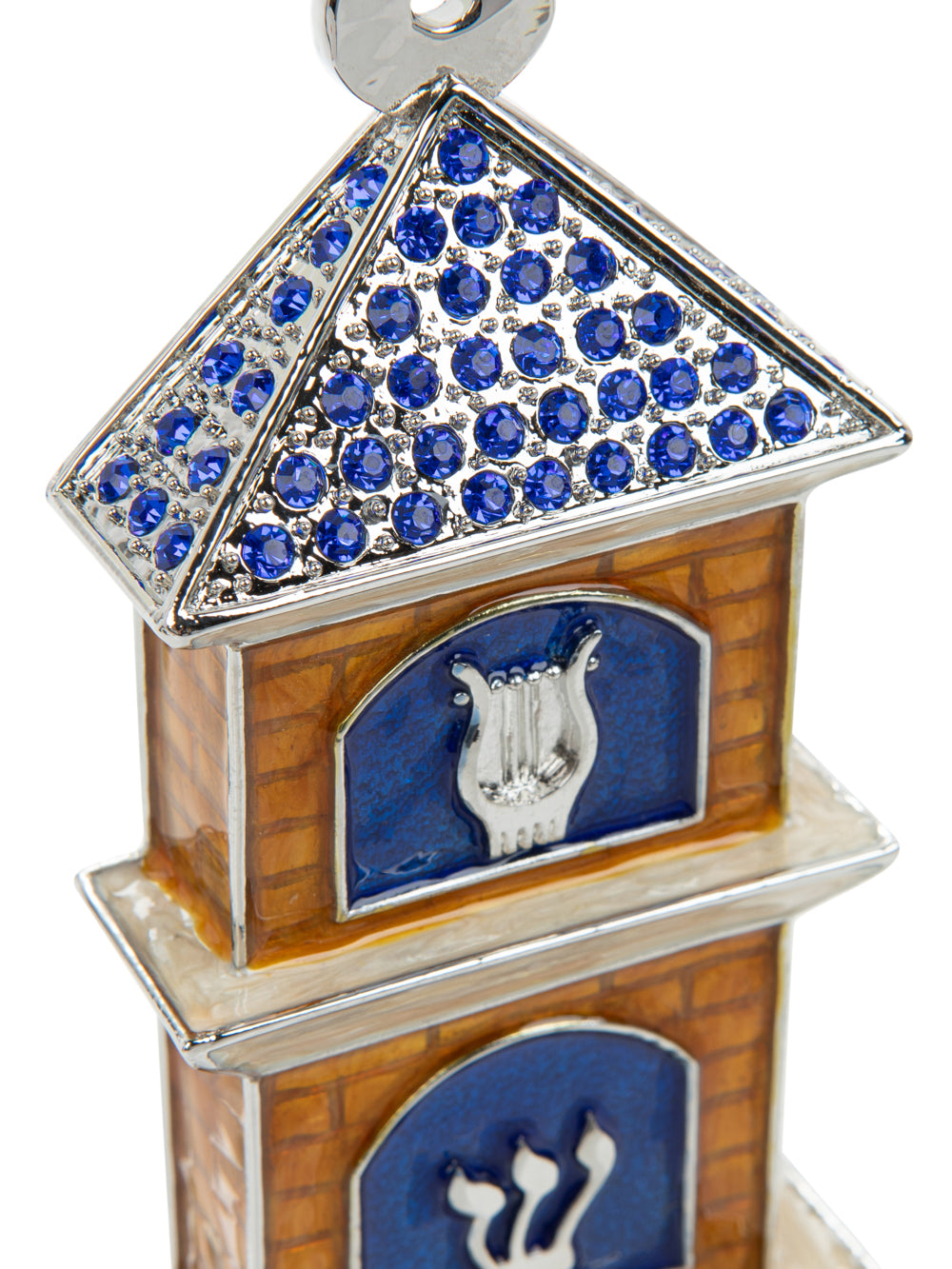 Keren Kopal Blue Contemporary Synagogue style Mezuzah