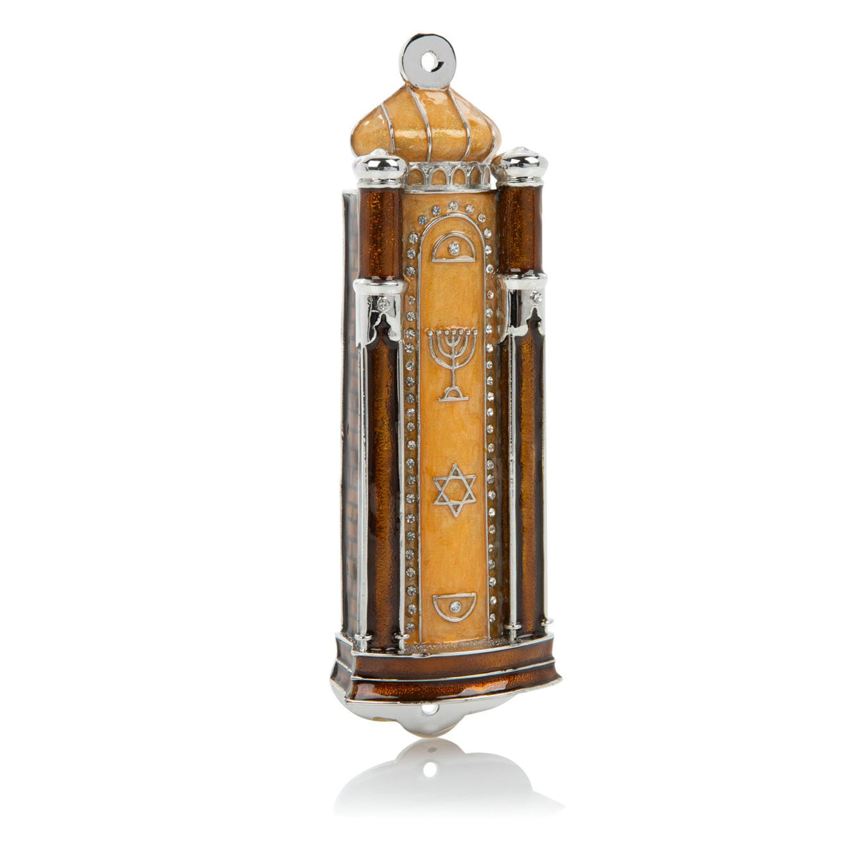 Keren Kopal Brown Modern Holy Ark Mezuzah