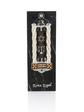 Keren Kopal Brown Modern Judaica Mezuzah
