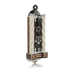 Keren Kopal Brown Modern Judaica Mezuzah