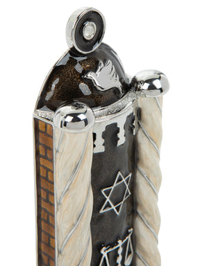 Keren Kopal Brown Modern Judaica Mezuzah