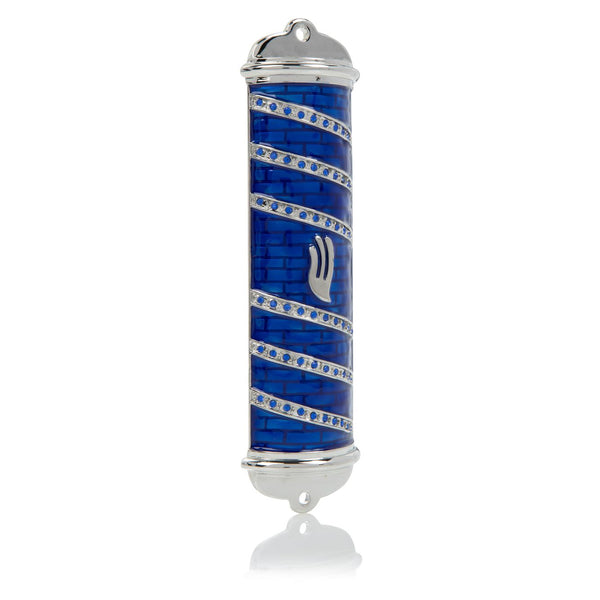Blue Modern Mezuzah