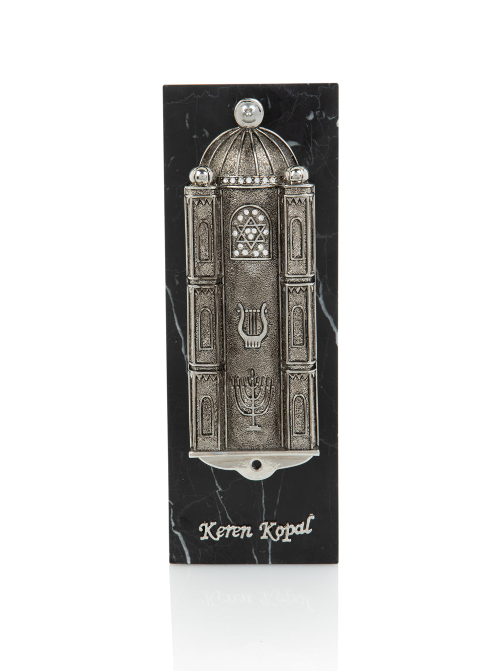 Keren Kopal Silver Judaica style Mezuzah