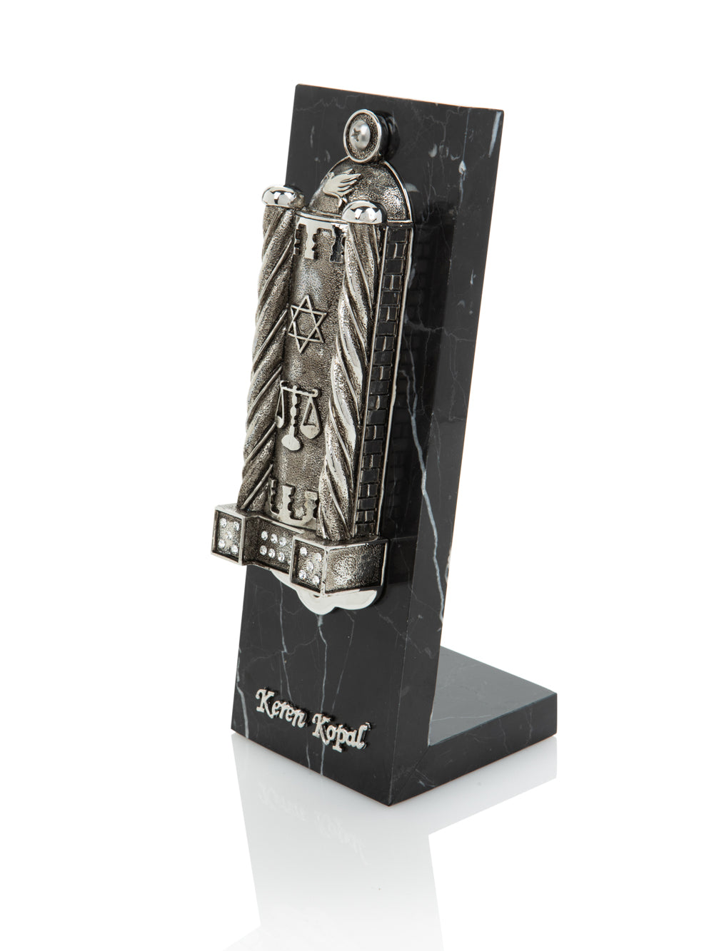 Keren Kopal Silver Modern Judaica Mezuzah