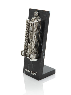 Keren Kopal Silver Modern Judaica Mezuzah