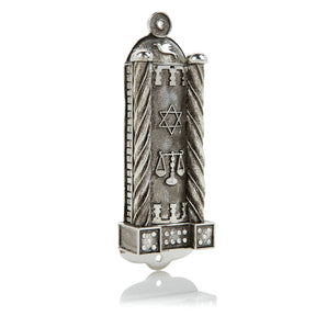 Keren Kopal Silver Modern Judaica Mezuzah