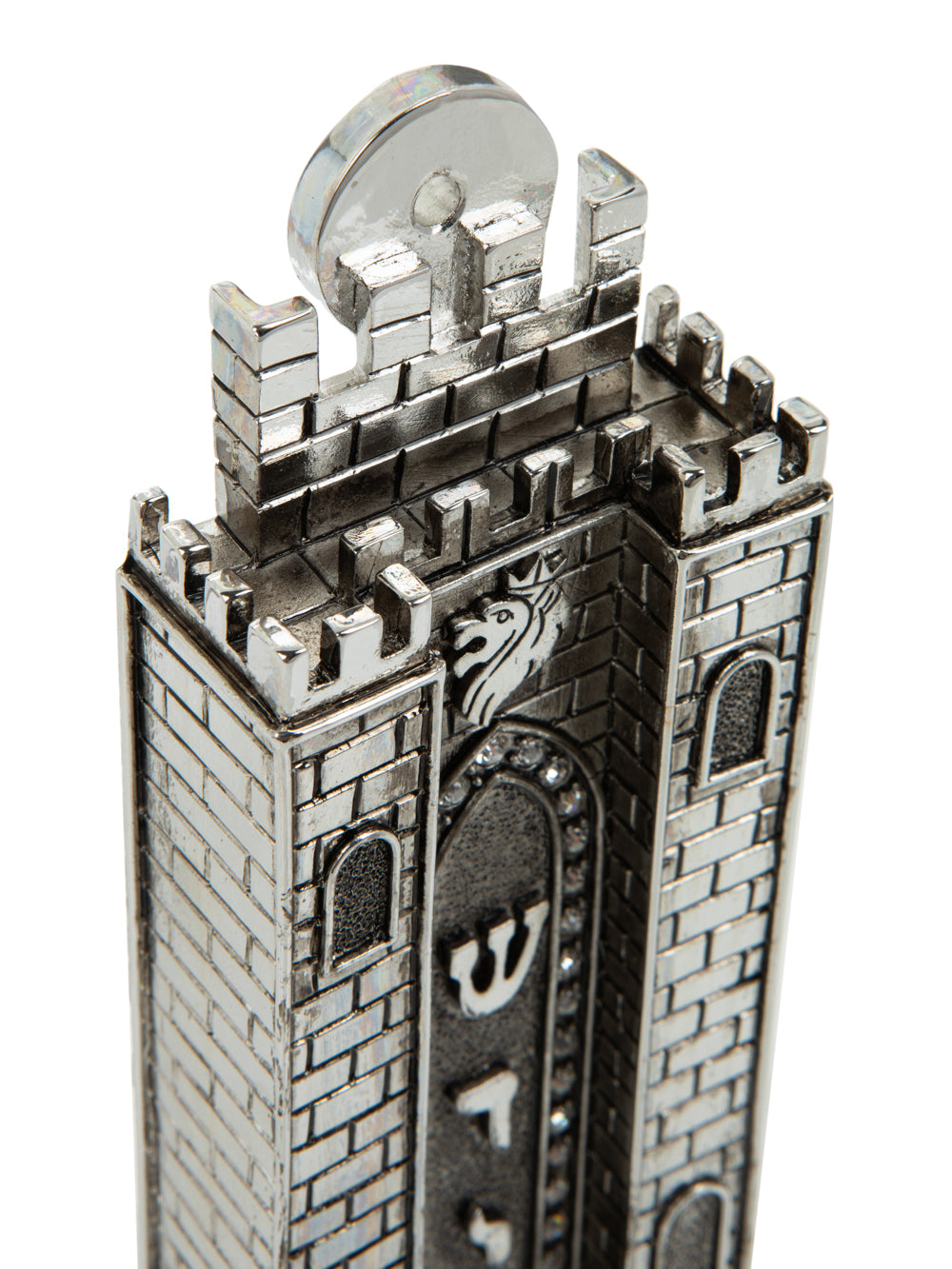 Keren Kopal Silver Holy Ark style Mezuzah