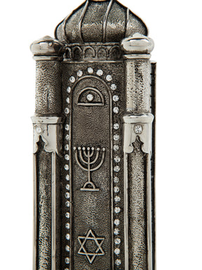 Keren Kopal Silver Modern Holy Ark Mezuzah