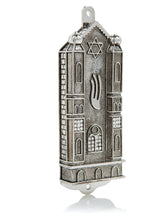 Keren Kopal Silver Holy Ark style Mezuzah