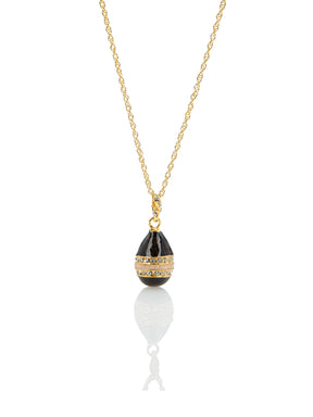 Keren Kopal Black & Gold Egg Pendant Necklace