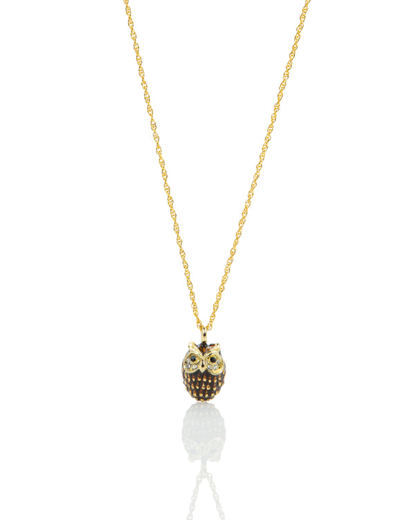 Owl Charm Pendant Necklace