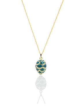 Keren Kopal Gold & Light Blue Egg Pendant Necklace