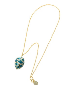 Keren Kopal Gold & Light Blue Egg Pendant Necklace